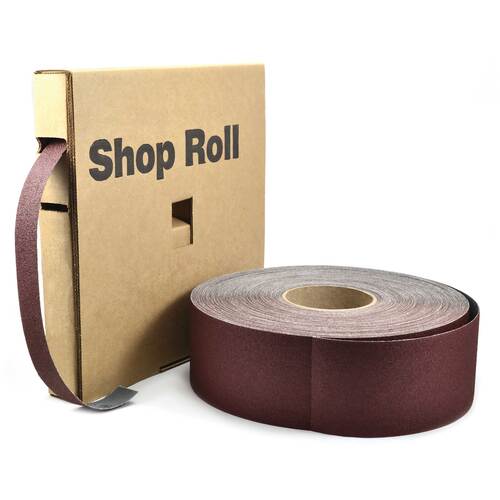 Brown Shur-kut 6″ × 50 yd Aluminum Oxide Resin Cloth Production Roll, 120 Grit